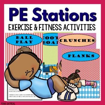 an exercise and fitness activity for children to practice their physical skills, including pe stations