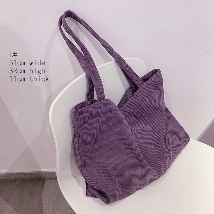 SPECIFICATIONSTypes of bags: Shoulder HandbagsStyle: CasualShape: Casual TotePlace Of Origin: GUANG DONG ProvincePattern Type: SolidOrigin: CN(Origin)Occasion: VersatileNumber of Handles/Straps: SingleModel Number: YJdjb-006Main Material: CanvasItem Type: HandbagsInterior: Cell Phone PocketInterior: Interior Zipper PocketHardness: SoftHandbags Type: Shoulder BagsGender: UnisexExterior: Solid BagClosure Type: No zipperSize: width 29cm（11.5 in）*height 34cm(13.5 in)*bottom width 8 cm(3 in)Maximum s Corduroy Bag, Winter Tote, Girls Tote, Girls Handbags, Leather Laptop Bag, Handbags Casual, Leather Shoulder Handbags, Beautiful Handbags, Laura Geller