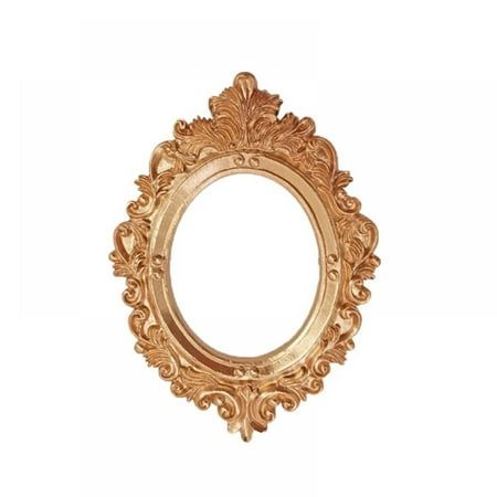 an ornate gold frame on a white background