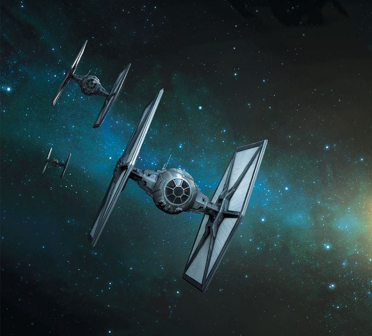 the star wars are flying through space together