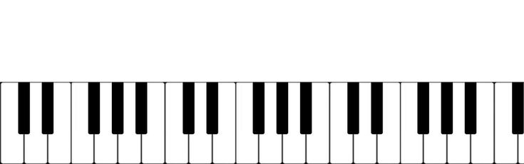 a piano keyboard with black and white keys