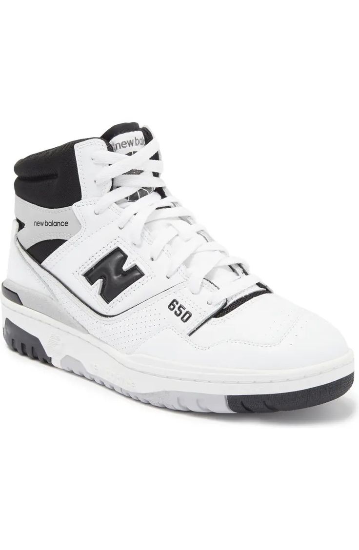 New Balance BB650RV1 High Top Sneaker (Men) | Nordstromrack New Balance High-top Custom Sneakers For Sports, New Balance Custom Sneakers With Contrast Sole For Sports, New Balance Lace-up Basketball Shoes With Rubber Sole, New Balance Basketball Shoes Lace-up, Functional New Balance Lace-up High-top Sneakers, New Balance Basketball Shoes With Rubber Sole For Streetwear, Casual High-top Sneakers For Basketball, New Balance Cushioned Basketball Shoes, High-top New Balance Sneakers With Contrast Sole