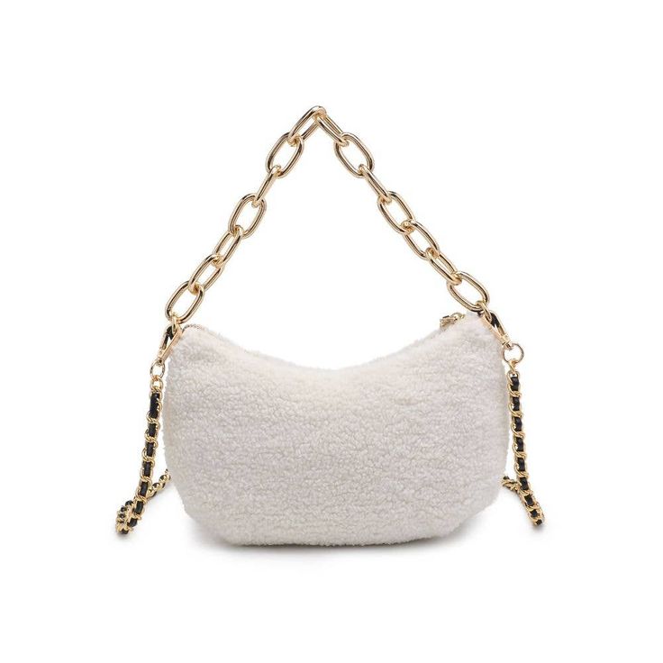 *Vegan Leather Sherpa Bag Has a gold link chain and crossbody strap zip top 2 interior zipper pockets Sherpa Bag, Festival Shop, Gold Link Chain, Gold Link, Wedding Bag, Zip Top, Link Chain, Card Wallet, Zipper Pocket