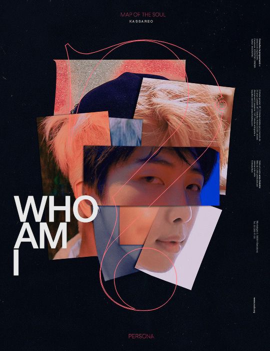 the poster for who am i? is shown with multiple squares and lines on it