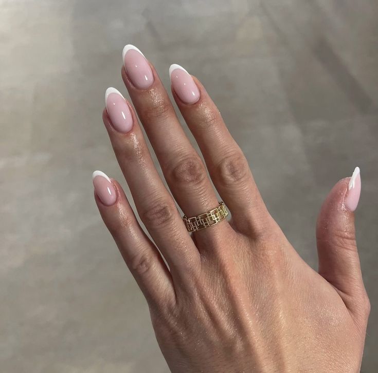 Almond French Gel Nails, Fine Line French Tip Nails, Strong Healthy Nails, Nail Care Products, Casual Nails, Oval Nails, Neutral Nails, Bridal Nails, Healthy Nails