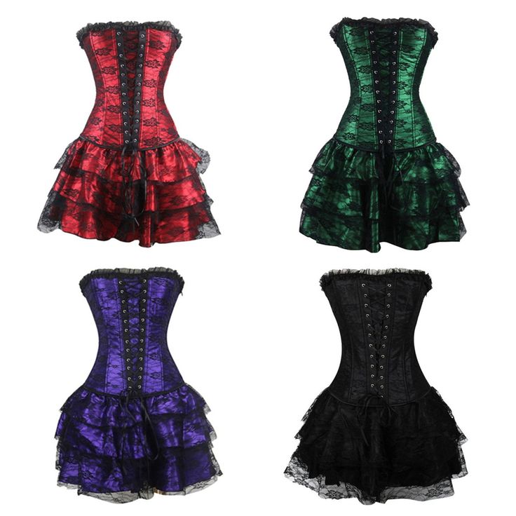 Grunge Dress, Vintage Dark Gothic Alt Outfits, Women Goth Punk Dress, Corset Dress, Zipper Dress, Gothic Dress. Punk Dress, Cosplay Dress, Halloween Dress, Women's Punk Dress, Bustier Dress, Over Bust Corset Dress, Victorian Goth Dress. This women's gothic burlesque over bust corset and skirt set is the perfect piece for many occasions, from romantic nights, to dress up parties, cosplay, Halloween to a night out with friends. Our sweet party dress mini skirt and bodice set is comfortable as it i Punk Style Overbust Dress For Costume Party, Punk Style Overbust Party Dress, Punk Dress With Ruffles For Costume Party, Red Corset Dress For Halloween Alternative Fashion, Red Corset Dress For Halloween, Punk Style Costume Dresses With Ruffles, Red Mini Dress For Cosplay, Punk Style Ruffled Costume Dresses, Red Ruffled Corset For Party