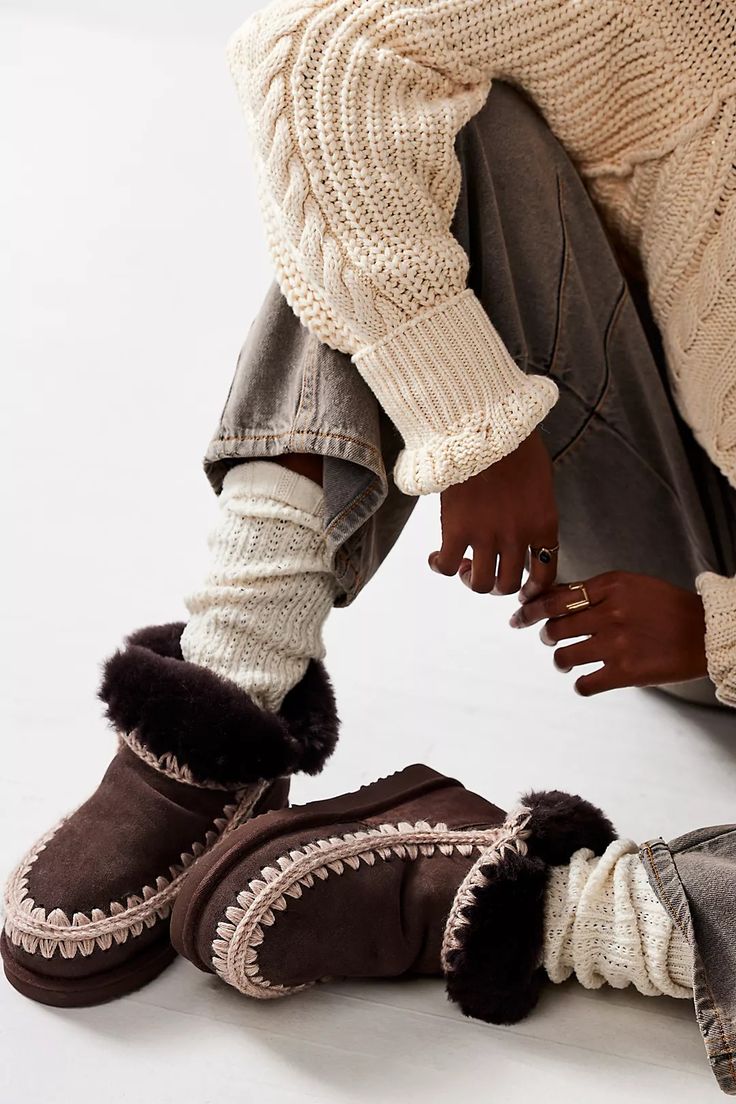 MOU Glacier Boots | Free People Mou Boots, Scandi Fashion, Split Top, Street Fashion Men Streetwear, Sheepskin Boots, Boots Sneakers, Cold Weather Outfits, Hot Shoes, Chunky Boots