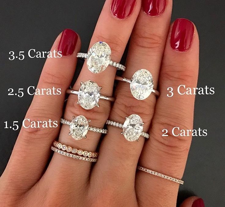 a woman's hand with five different engagement rings on it and the price is $ 5