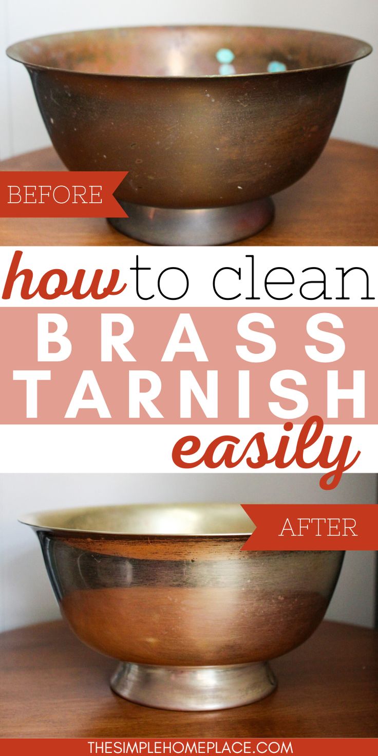 tarnished brass bowl before and after removing tarnish and cleaning Metal Cleaner Diy, Brass Cleaner Diy Homemade, Clean Brass Diy, Polishing Brass Diy, Brass Planters Ideas, Best Brass Cleaner, How To Clean Brass Remove Tarnish Diy, How To Clean Bronze, Polish Brass Diy