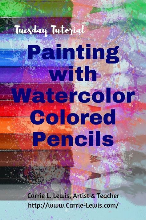 a poster with the words painting with watercolor colored pencils