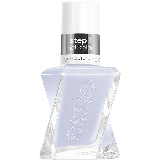 perfect posture, essie gel couture longwear nail polish Essie Gel Couture Swatches, Powder Blue Nails, Purple Gel Nails, Long Wear Nail Polish, Essie Nail Colors, Gel Manicure At Home, Couture Nails, Scrub Corpo, Essie Gel Couture