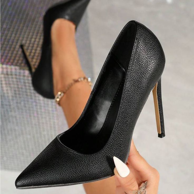 Super Cute And Stylish Ships In 5-10 Business Days Tags: #Shoes #Heels #Party #Newyears #Holiday #Sandals #Gold #Beautiful #Glitter #Aldo #Stevemadden #Gladiator #Pumps #Shoe #Cute #Pretty #Bright #Winter #Spring #Summer #Fall Trendy Black Court Shoes For Party, Trendy Black Party Court Shoes, Chic Fitted Court Shoes With Round Toe, Fitted Court Shoes With Round Toe For Night Out, Fitted Court Shoes For Night Out With Round Toe, Elegant Synthetic Court Shoes For Night Out, Chic Court Shoes For Night Out, Pointed Toe Synthetic Court Shoes For Night Out, Synthetic Pointed Toe Court Shoes For Night Out