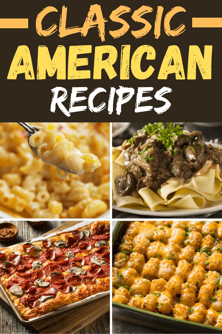 the classic american food is shown in this collage