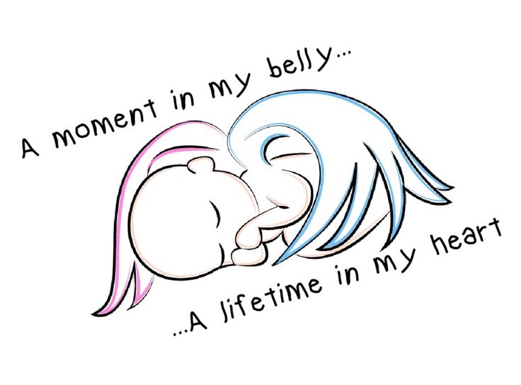 a drawing of a baby holding its mother's head with the words, a moment in