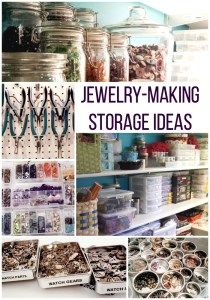 jewelry making storage ideas with text overlay