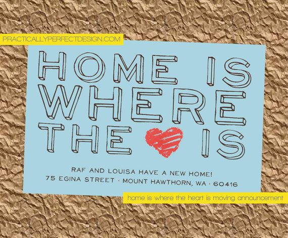 a piece of paper that says home is where the heart is