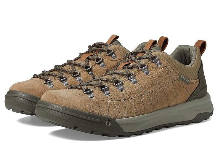 Oboz Beall Low Suede - Men's Shoes : Faded Bark : No matter how rough the terrains are, the Oboz Beall Low Suede are expertly designed to deliver enhanced support and better traction on all hiking adventures. The shoes are engineered with a suede upper, textile lining, and removable textile insole. The slightly raised round toe shape, lace detailing, and pull tabs on the tongue and ankle are designed for easy donning/doffing. Low-ankle design. Synthetic outsole. Imported. Measurements: Weight: 1 Hiking Adventures, Hiking Shoes, Hiking Boots, Men's Shoes, Matter, Hiking, Boots