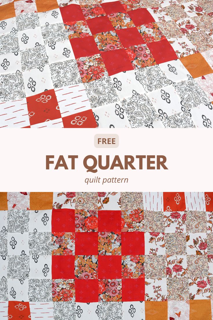 Download this free fat-quarter friendly sixteen patch quilt pattern and watch the step-by-step video tutorial. This beginner friendly quilt pattern is super fast and will work up in just a few hours. Plus it's low waste - meaning you'll have just a few scraps of fat quarter fabric leftover. Fat Quarter Quilts, 16 Patch Quilt, Layer Cake Quilt Patterns, Fat Quarter Quilt Pattern, Charm Square Quilt, Simple Quilt, Fat Quarter Fabric, Christmas Fabric Crafts, Jelly Roll Quilt Patterns