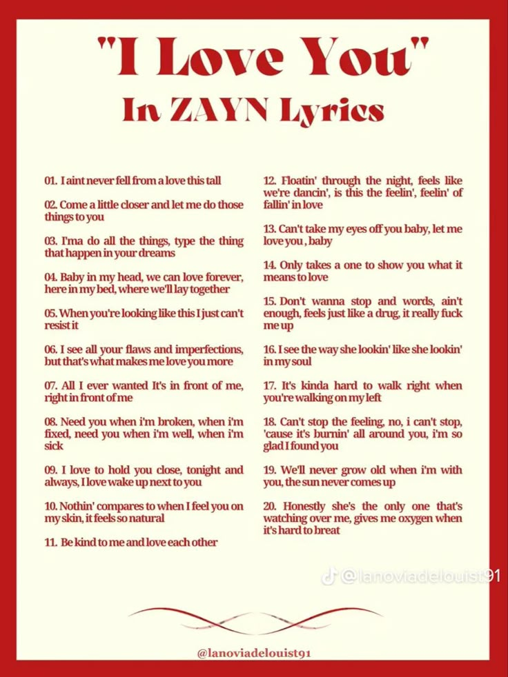 i love you in zan - lyries poster with the words on it