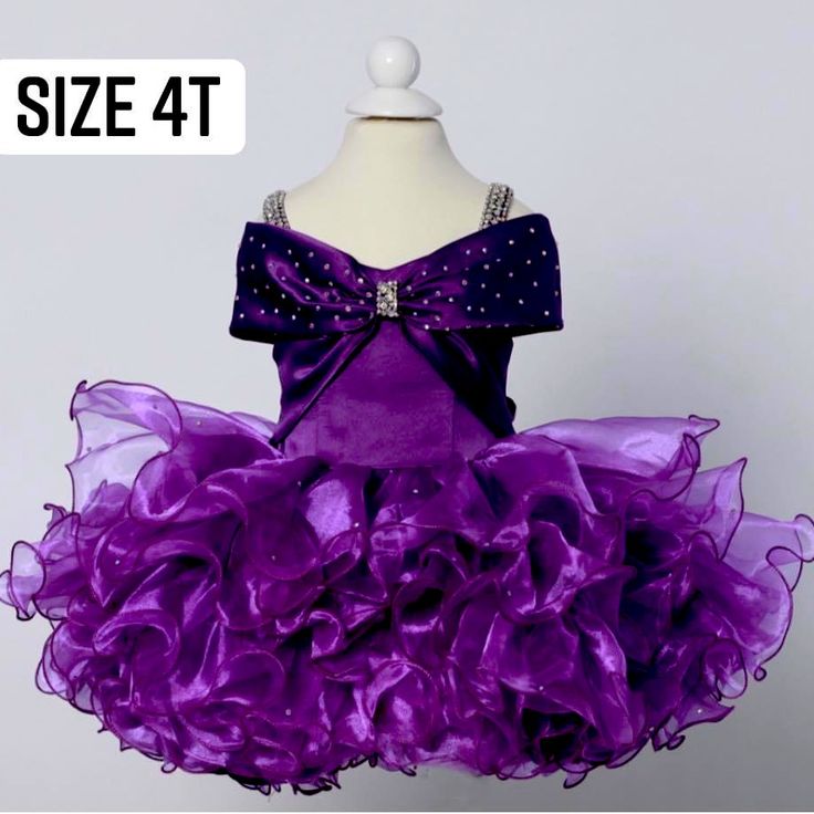 Sugar Kayne By Johnathan Kayne Cupcake Pageant Gown 4t Deep Purple With Beautiful Bow Accent Comes With Matching Headband And Bloomer Covers Cupcake Pageant Dresses For Kids, Elegant Purple Gown For Dress-up, Elegant Purple Dress-up Gown, Elegant Purple Ball Gown For Pageants, Ruffled Ball Gown Dresses For Pageants, Ruffled Ball Gown Dresses For Pageant, Ruffled Ball Gown For Pageant, Elegant Purple Princess Dress For Pageants, Elegant Purple Princess Dress For Pageant