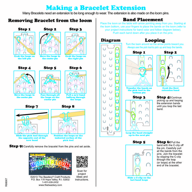 the instructions for making a bracelet extension with instructions on how to make it and how to use them