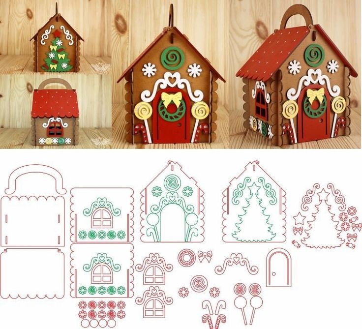 the paper houses are decorated with christmas decorations