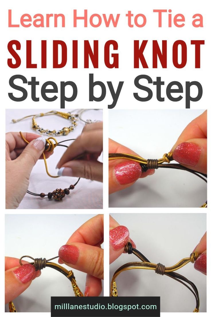 how to tie a sliding knot step by step with pictures and instructions for making it