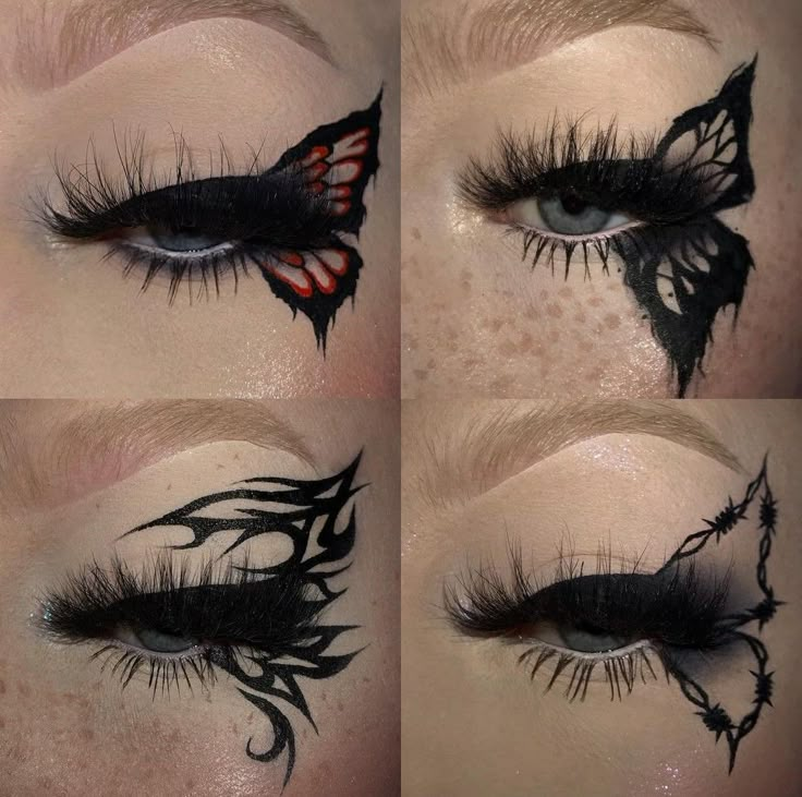 Elven Makeup, Sarah Marie, Butterfly Makeup, Punk Makeup, Cute Eye Makeup, Graphic Makeup, Rave Makeup, Swag Makeup, Smink Inspiration