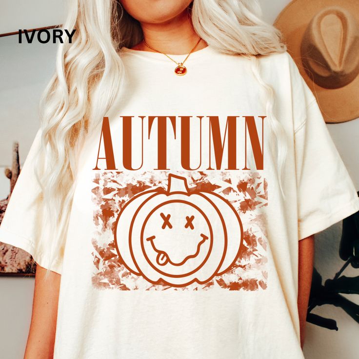 - 6.1 oz., 100% ring spun USA cotton - Preshrunk, soft-washed, garment-dyed fabric- Unisex Sizing  Will not shrink when washed/dried- Runs true to size, Size up for oversized look Autumn T-shirt, Fall Graphic Tee Soft-washed, Pre-shrunk T-shirt For Fall Streetwear, Graphic Tee With Sublimation Print For Fall, Fall Relaxed Fit T-shirt With Screen Print, White Graphic Print T-shirt For Fall, Fall Sublimation Print Relaxed T-shirt, Sublimation Print T-shirt For Fall Streetwear, Fall T-shirt With Sublimation Print In Relaxed Fit