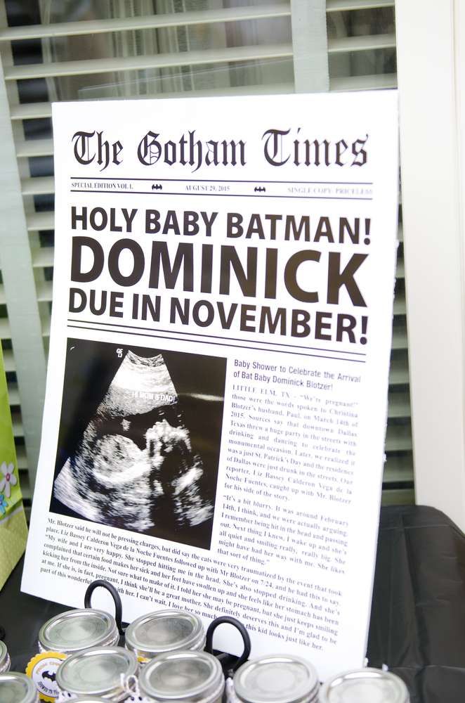 a newspaper advertises the birth of baby batman