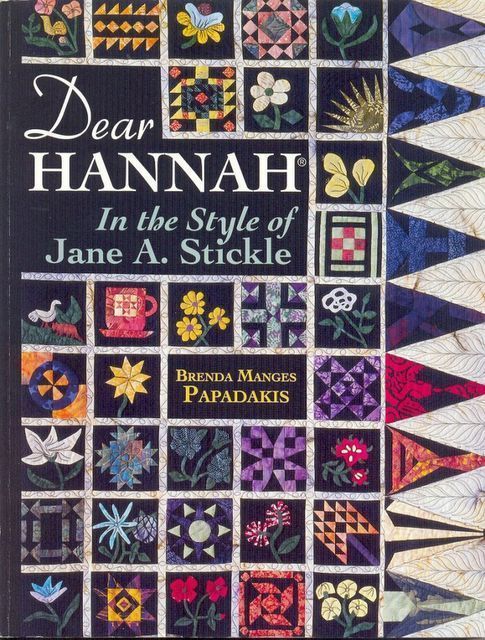 a book cover with an image of many different quilts and designs on it, including squares