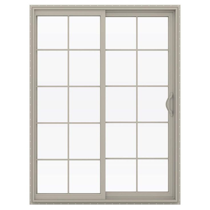 an open sliding glass door on a white background