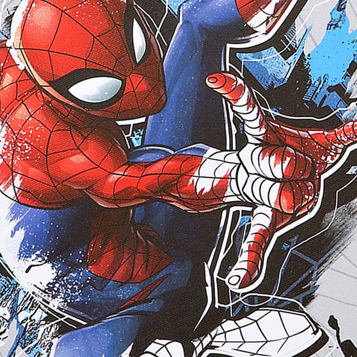 a drawing of a spider - man with his arms out in front of the camera