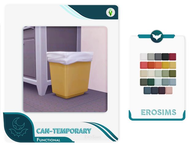 an image of car - temporary trash can with color samples on the front and side