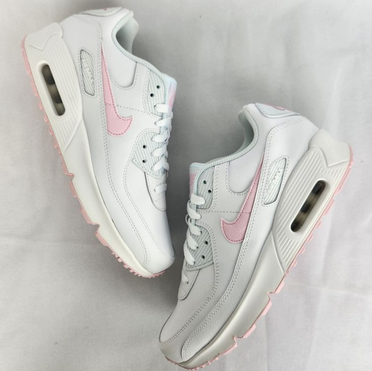 Size: 7y | Fits 8.5 Women's -Brand New With Box. / No Box Top - Same Day Shipping All My Footwear / Apparel Is 100% Authentic. Firm Price. Thank You! / = White Sneakers With Air Cushioning For Spring, White Air Cushioned Sneakers For Spring, White Air Cushioning Sneakers For Spring, White Synthetic Nike Air Max For Sports, White Nike Air Max With Cushioned Footbed, White Low-top Nike Air Max Casual Shoes, Casual White Low-top Nike Air Max, White Nike Air Max Sports Shoes, Spring Nike Custom White Sneakers