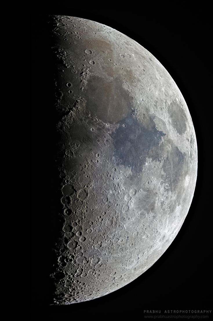 the moon is shown in black and white