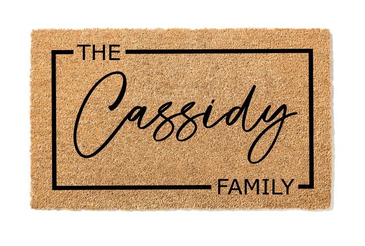 Personalized Family Name Border Custom Doormat Customized Door Mat Ideas, Family Door Mat, Door Mat Ideas, Front Porch Decorating Ideas, Porch Decorating Ideas, Patio Inspiration, Front Porch Decorating, Coir Doormat, Custom Doormat