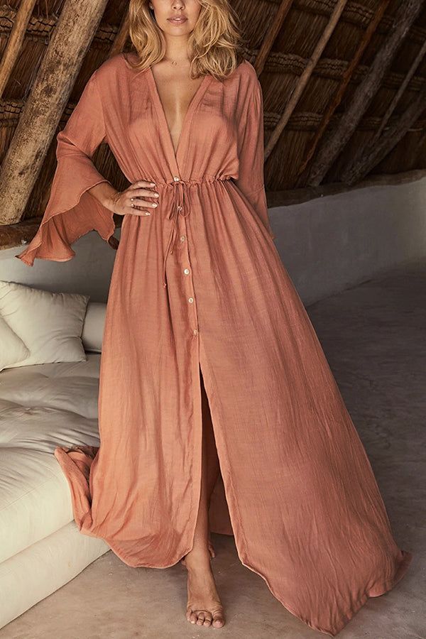 Girl on The Coast Button Down Maxi Beach Dress Boho Robes, Flowy Dress Long, Button Shirt Dress, Beach Maxi Dress, Long Summer Dresses, Long Shirt Dress, Maxi Dresses Casual, Beachwear For Women, Boho Maxi Dress