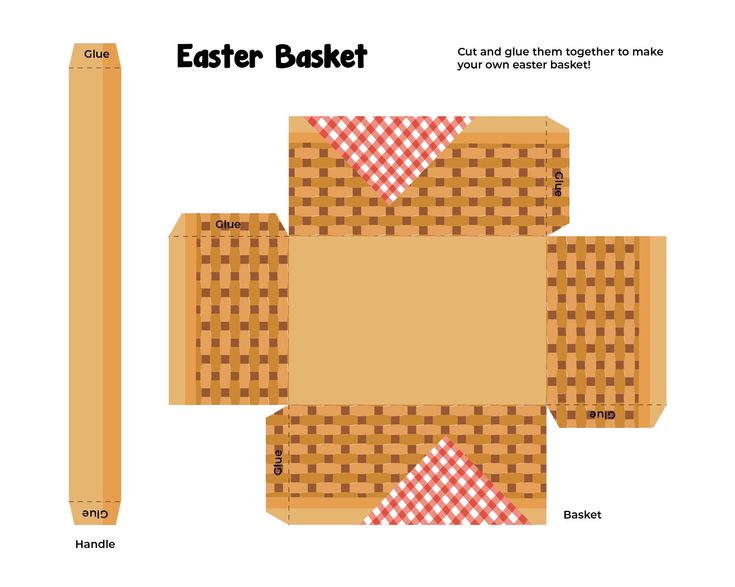 an easter basket cut out from cardboard