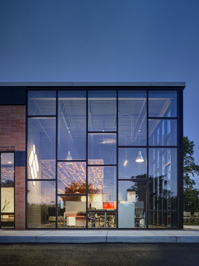 a large glass building with lots of windows