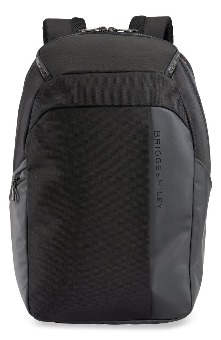 For the terminal or the gym, this backpack fits right into an overhead compartment and has smart organization for your busy life. A padded mesh back panel promotes breathable comfort, and a SpeedThru pocket lets you access the interior of the bag more easily at security checkpoints. Style Name:Briggs & Riley Zdx Cargo Backpack. Style Number: 6118731. Available in stores. Functional Nylon Laptop Bag With Anti-theft Pocket, Functional Laptop Backpack, Black Backpack Luggage For Commuting, Black Standard Backpack For Commuting, Modern Nylon Sports Backpack, Black Mesh Bag For Outdoor Activities, Black Mesh Bags For Outdoor Activities, Everyday Black Mesh Backpack, Functional Nylon Luggage For Commuting