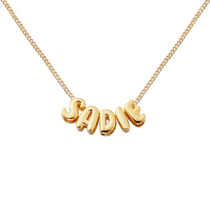 PRICES MAY VARY. ❤Design inspiration:This Bubble letter necklace features a personalized 3D letter pendant in a chunky balloon style, adding a unique and playful touch to the design. It adds a fashionable element to any outfit, serving as a stylish accessory that enhances the overall look. ❤How To Order:Click on “Customize Now” to choose color,letter then choose Chain Length.Width of One Letter: 0.5CM(0.19INCH); Height: 0.8CM(0.31INCH) ❤Gift choice: Well packed in a Gift Box,Suitable for Birthda Creative Sweet 16 Birthday Gifts, Stuff To Get Your Girlfriend Gift Ideas, Birthday Gift Inspiration, Letter Gold Necklace, Bubble Letters Necklace, Bubble Necklace Gold, What To Get Sister For Christmas, Cute Friend Christmas Gifts, Bubble Name Necklace