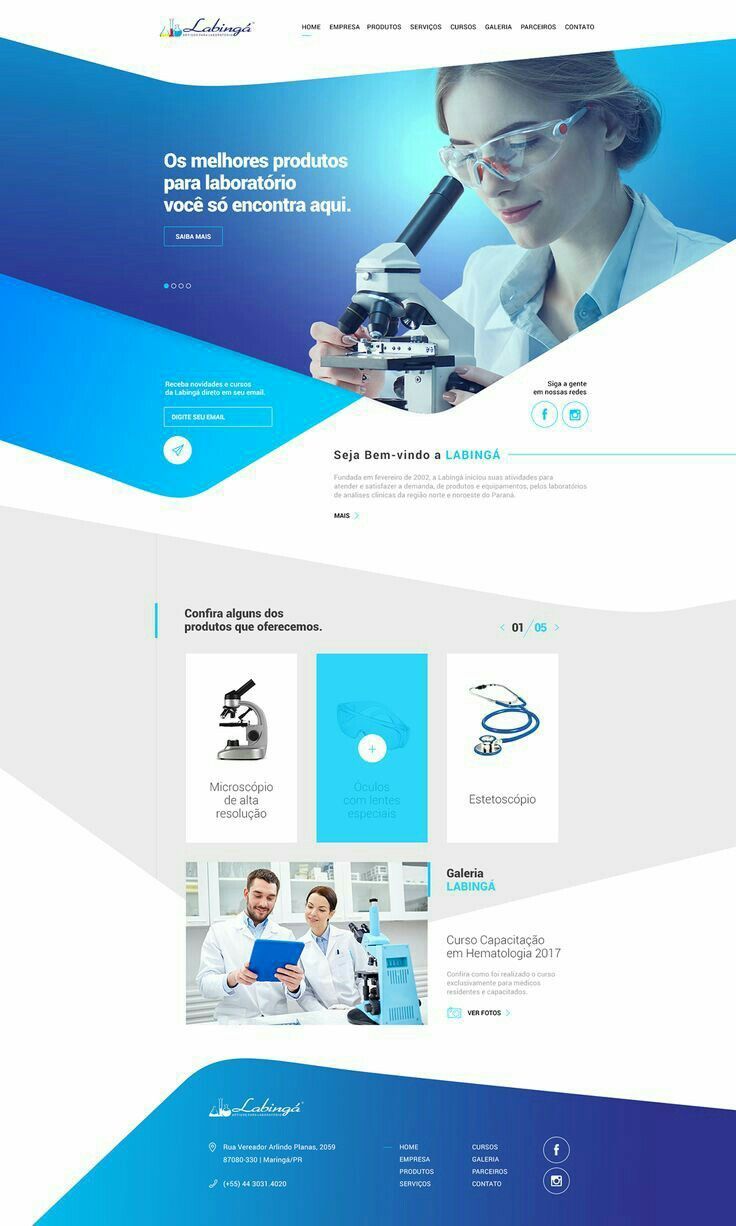 an image of a website design with blue and white colors