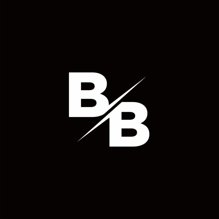 the letter b is made up of two letters and has a diagonal line across it