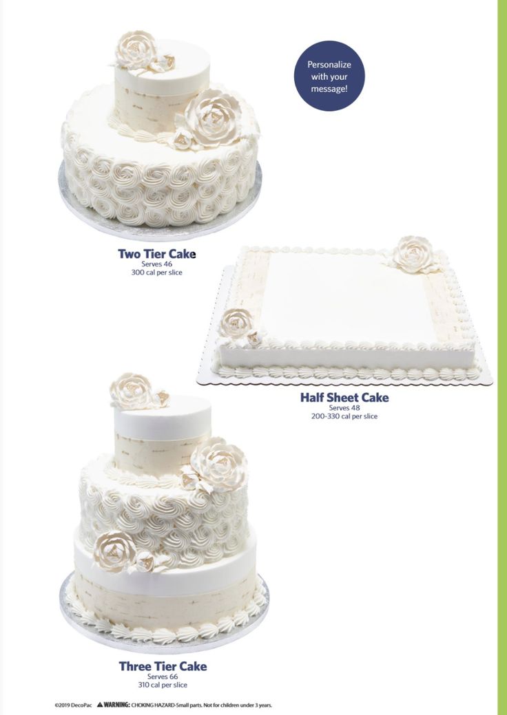 three tiered wedding cake with white flowers on each side and the words, basic two - tier cake