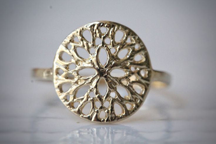 **Dainty Boho Mandala Ring from 14K Gold Filled\Round Flower Ring\Delicate Gold Ring.** *Water safe\ Gold-filled is a high-grade alloy mixes Silver and Gold and will not Tarnish\discolor for a very long while ** Custom requests\orders in Silver or 14K Gold-filled are welcome **Very friendly Refund and Exchange policy ** Registered and relatively fast Air mail shipping ** Yellow Gold Flower Ring With Intricate Design, 14k Gold Filigree Ring, Dainty Brass Rings For Wedding, Delicate Rings With Intricate Design, Dainty Brass Wedding Rings, 14k Gold Filigree Ring Gift, 14k Gold Filigree Round Ring, 14k Gold Filigree Round Ring For Promise, 14k Gold Hallmarked Flower Ring