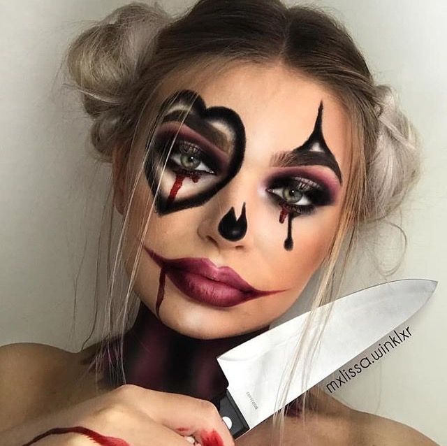 Nem Halloween Makeup, Spooky Sewing, Makijaż Sugar Skull, Crazy Halloween Makeup, Sewing Studios, Tattoos Woman, Maquillage Halloween Simple, Spooky Fashion, Makeup Clown