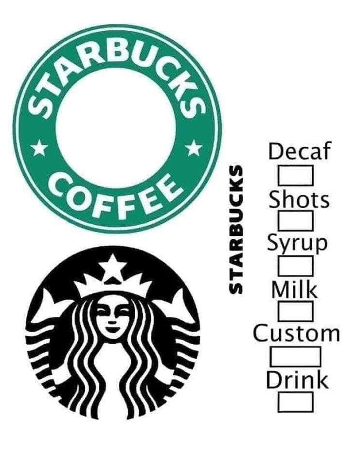 starbucks decals and stickers are shown here