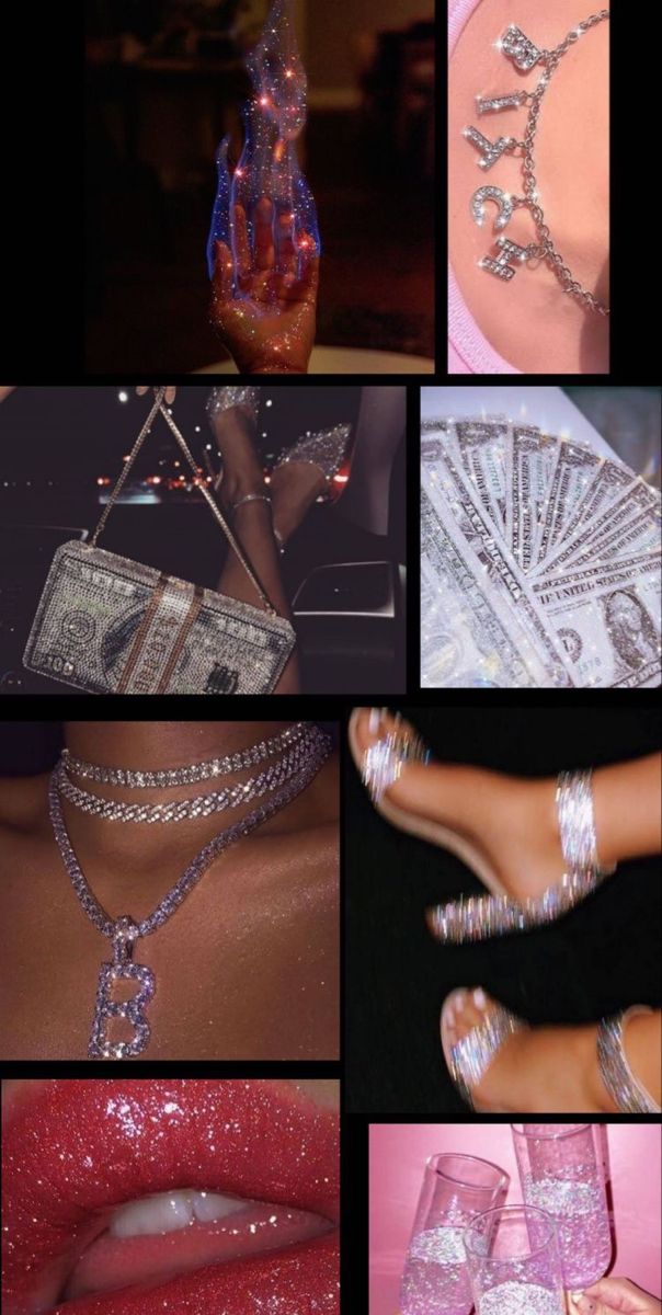 many different pictures of women wearing jewelry and accessories