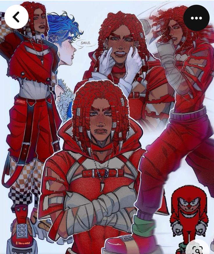 an image of a group of people with red hair and clown makeup on their faces